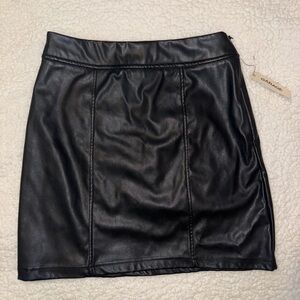 Garage Faux Leather Skirt